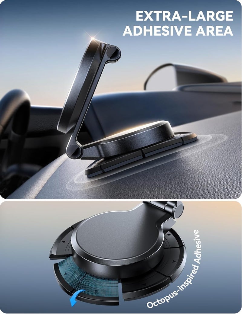 KASTWAVE for MagSafe Car Mount Charger, Hands Free Magnetic Phone Charger Holder, for Dashboard Wireless Car Charger, 15W Fast MagSafe Car Charger, for iPhone 16 Pro Max Plus/iPhone 15 14 13 12 (Black) - Image 4