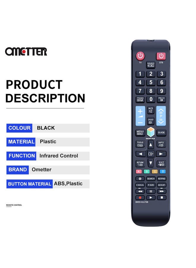 OMETTER Original BN59-01178B For Samsung SMART LCD TV Remote Control UA55H6300AW UA60H6300AW UE32H5500 UE40H5570 UE55H6200