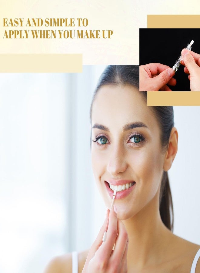 Hoolerry هوليري 400 قطعة زيت فيتامين E لأحمر الشفاه أعواد قطنية قابلة للتصرف أدوات تطبيق زيت فيتامين E مضادة للجفاف رطوبة أعواد قطنية لحماية الشفاه قبل تبييض الأسنان - Image 3