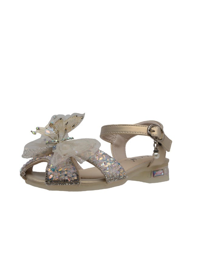 لاكي كيدز الحظ للأطفال البنات صنادل مغلقة إصبع القدم التنفس الراحة للأطفال صنادل مع الفراشات الحية للأطفال الصغار - Image 3