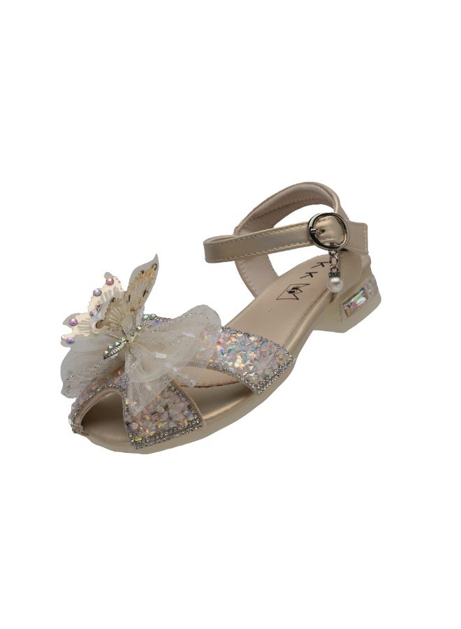 لاكي كيدز الحظ للأطفال البنات صنادل مغلقة إصبع القدم التنفس الراحة للأطفال صنادل مع الفراشات الحية للأطفال الصغار - Image 1