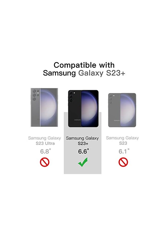 جي تيك حافظة JETech غير لامعة لهاتف Samsung Galaxy S23+ / S23 Plus 5G مقاس 6.6 بوصة، غطاء هاتف نحيف واقٍ خلفي شفاف متجمد، مضاد لبصمات الأصابع (أسود) - Image 2