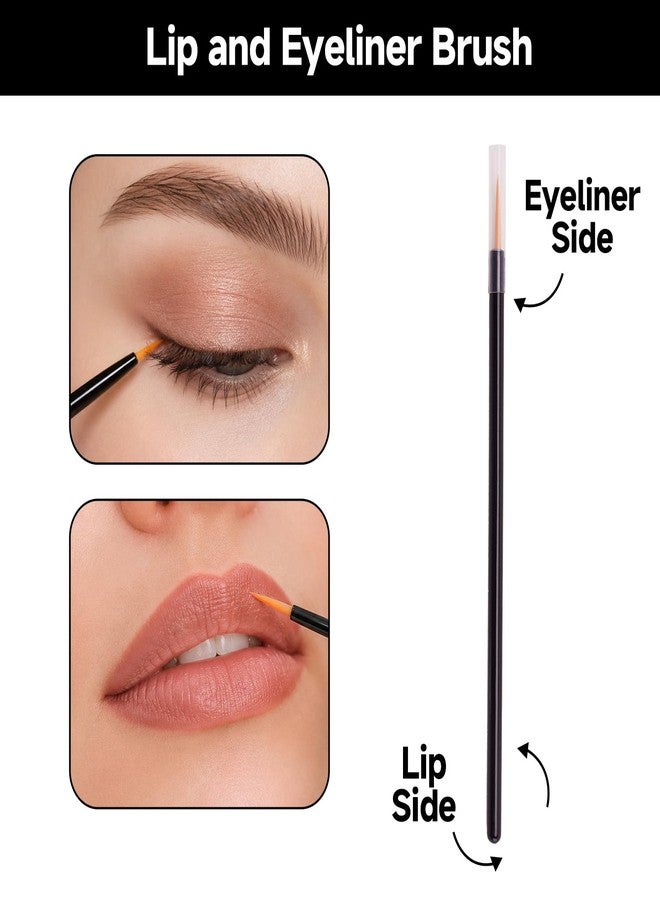 G2PLUS 100Pcs Disposable Eyeliner Brushes, Pointed Makeup Applicators with Brown Tips, Eyelash Serum Wands & Eyeshadow Applicators for Precision Eye Makeup, Beauty Salon Tools - Image 3