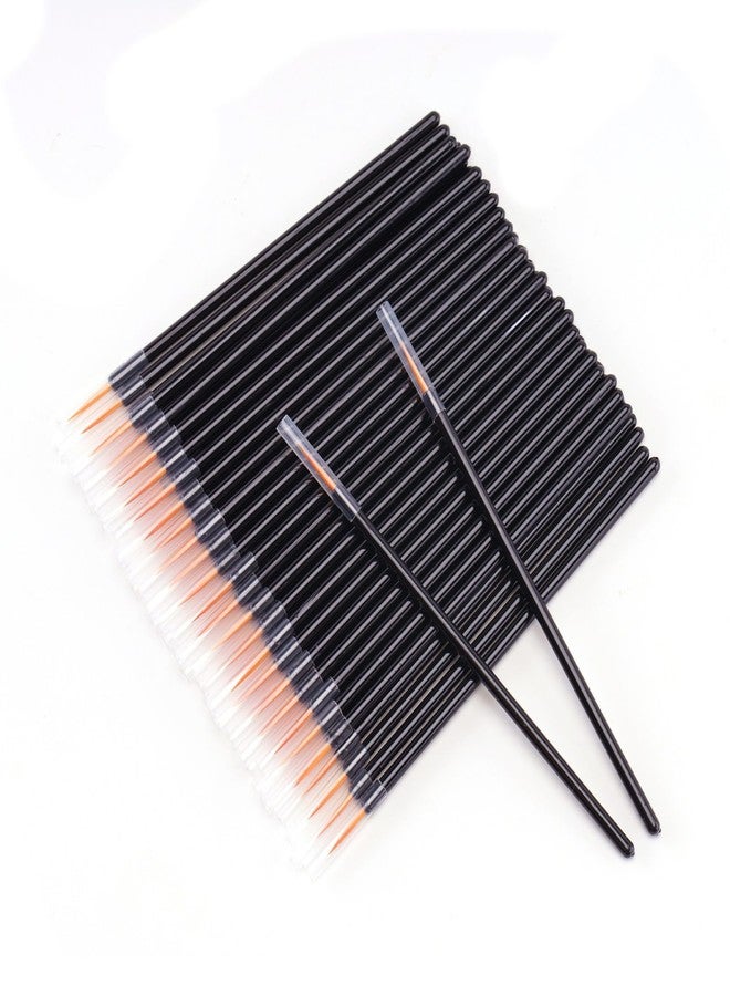 G2PLUS 100Pcs Disposable Eyeliner Brushes, Pointed Makeup Applicators with Brown Tips, Eyelash Serum Wands & Eyeshadow Applicators for Precision Eye Makeup, Beauty Salon Tools - Image 1