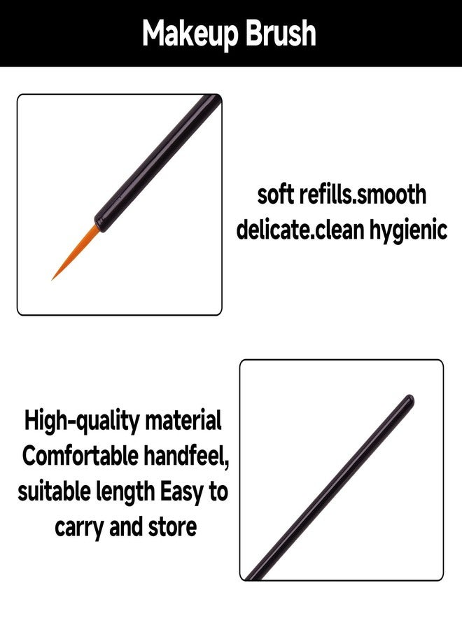G2PLUS 100Pcs Disposable Eyeliner Brushes, Pointed Makeup Applicators with Brown Tips, Eyelash Serum Wands & Eyeshadow Applicators for Precision Eye Makeup, Beauty Salon Tools - Image 5