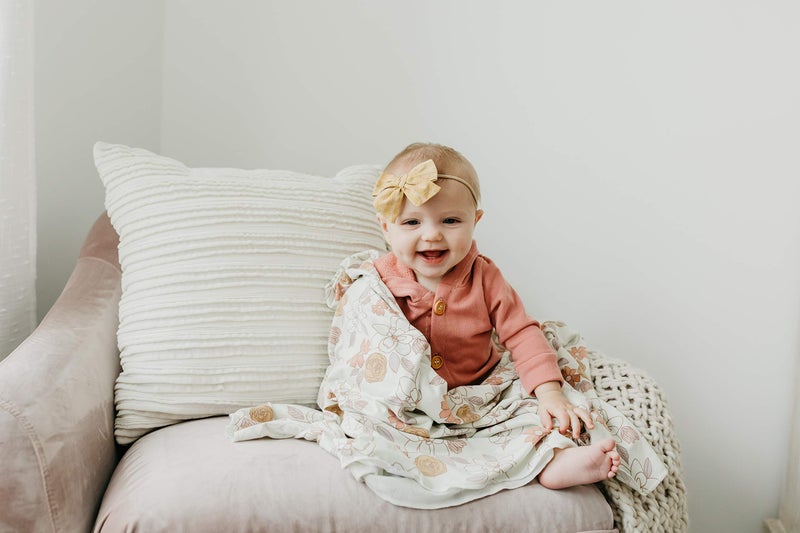 Copper Pearl Large Premium Knit Baby Swaddle Receiving Blanket Ferra - Image 5