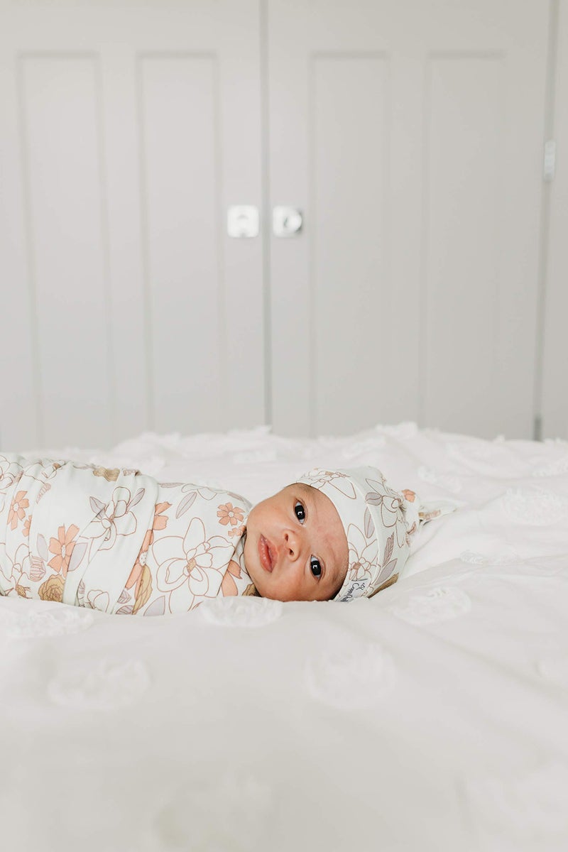 Copper Pearl Large Premium Knit Baby Swaddle Receiving Blanket Ferra - Image 4