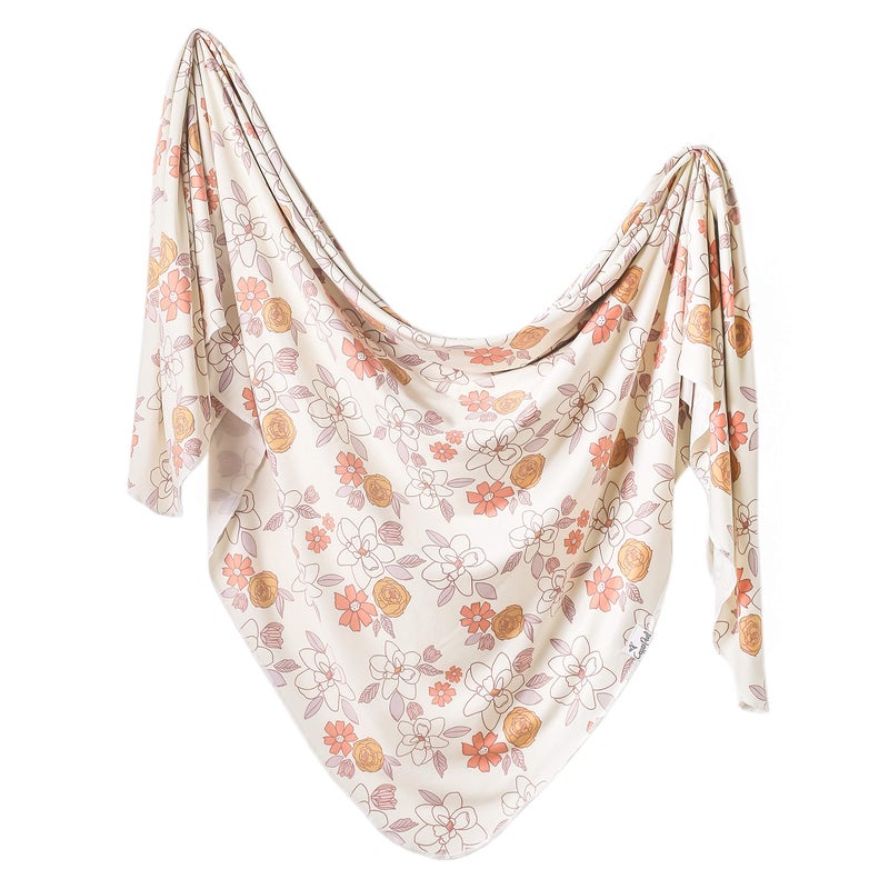 Copper Pearl Large Premium Knit Baby Swaddle Receiving Blanket Ferra - Image 1