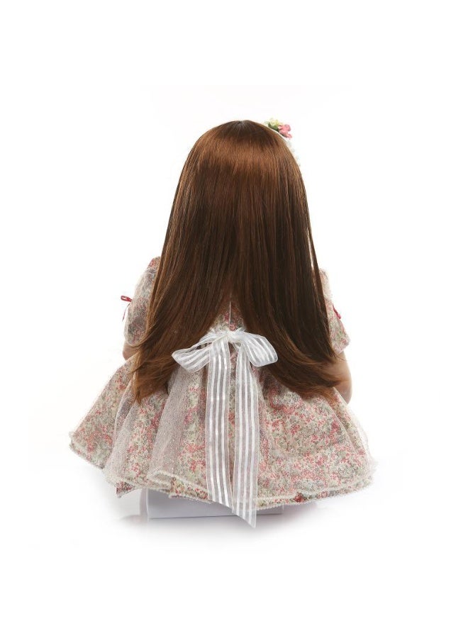 NPK 22-inch Cloth Princess Doll With A Beautiful Dress, 3D Hand-painted, And Lifelike Vascularization. This Reborn Baby Girl Doll Is Available As A Reborn Doll Playset - Image 2