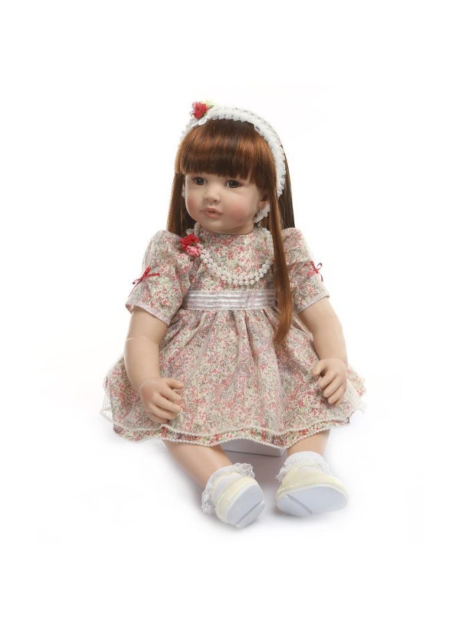 NPK 22-inch Cloth Princess Doll With A Beautiful Dress, 3D Hand-painted, And Lifelike Vascularization. This Reborn Baby Girl Doll Is Available As A Reborn Doll Playset - Image 3