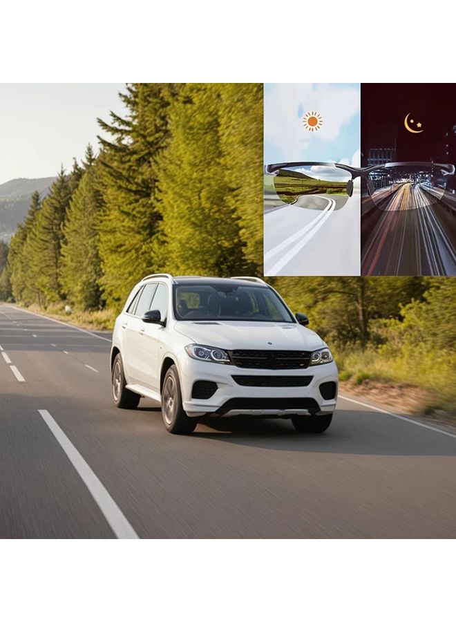 Yellow Ultralight Aurora Night Vision Driving Glasses Anti Glare Half Frame - Image 3