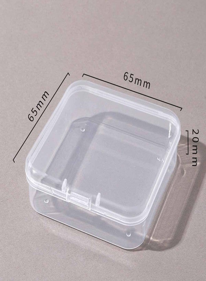 KuuGuu 6 PCS Square Powder Puff Holders Cases Clear Makeup Sponge Protective Container Portable Beauty Blender Holder Reusable Dust-Proof Pocket Cosmetic Puff Box Beauty Makeup Tools for Travel (Transparent) - Image 2