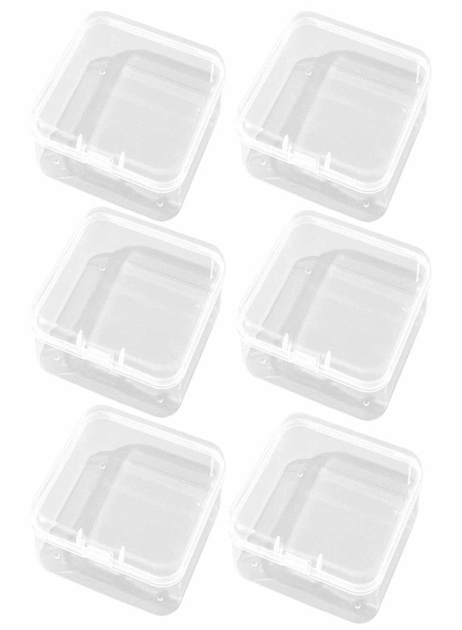 KuuGuu 6 PCS Square Powder Puff Holders Cases Clear Makeup Sponge Protective Container Portable Beauty Blender Holder Reusable Dust-Proof Pocket Cosmetic Puff Box Beauty Makeup Tools for Travel (Transparent) - Image 1