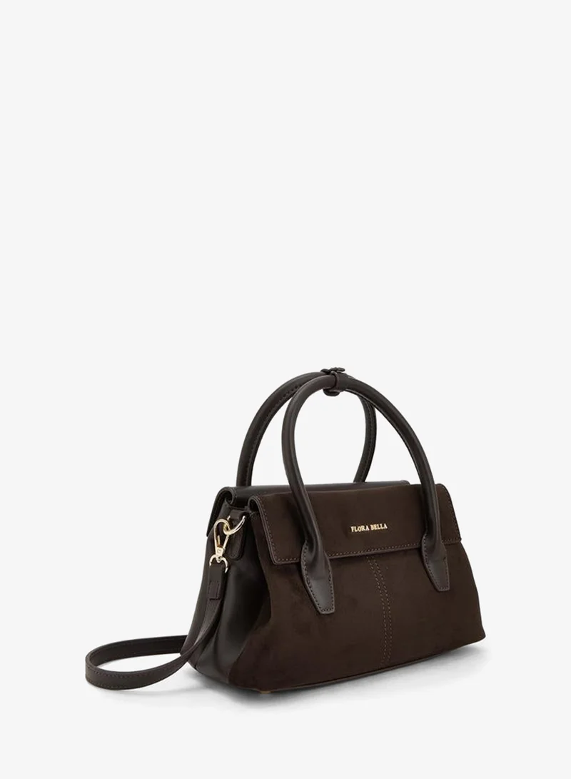 Flora Bella By Shoexpress BROWN Textured Crossbody Bag With Detachable Strap for Women | Best Price UAE