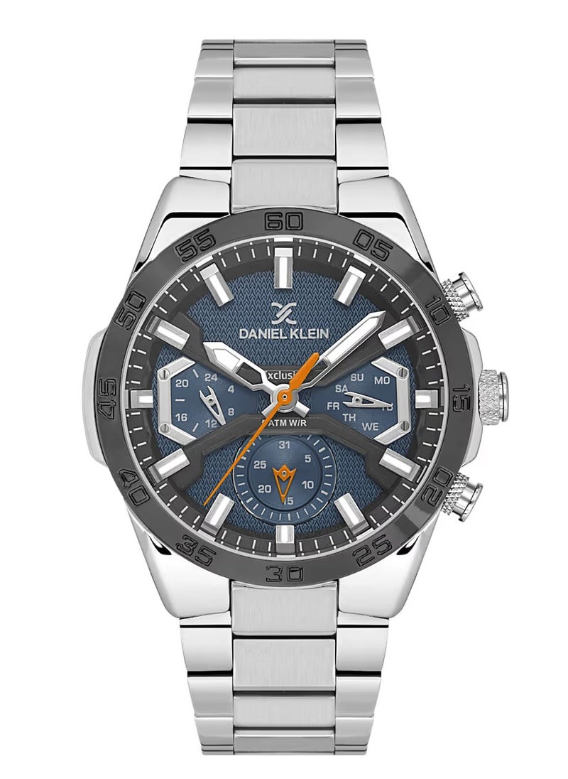 DANIEL KLEIN Daniel Klein Men Metal Strap Blue Dial Exclusive Casual Watch DK.1.13747-3  - Image 3