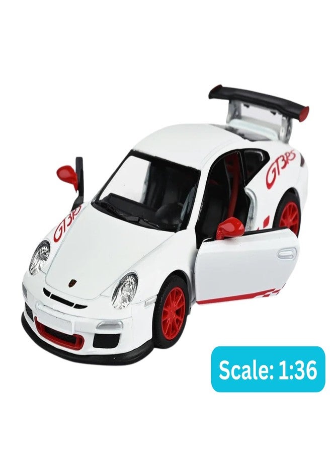 Mayatra's Kins Mart Pull Back Toy Cars for Kids | Friction Powered Push & Go Mini Die-Cast Style Vehicle | Toddler & Kids Play Toy Gift (Pack of 1) (White-911GT3-Model-16) - Image 2