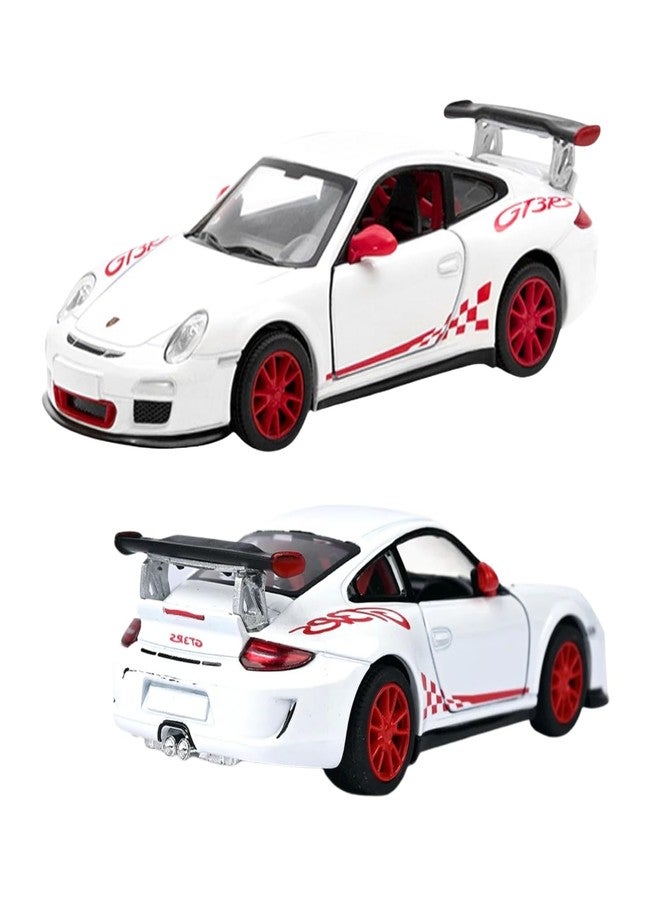 Mayatra's Kins Mart Pull Back Toy Cars for Kids | Friction Powered Push & Go Mini Die-Cast Style Vehicle | Toddler & Kids Play Toy Gift (Pack of 1) (White-911GT3-Model-16) - Image 1