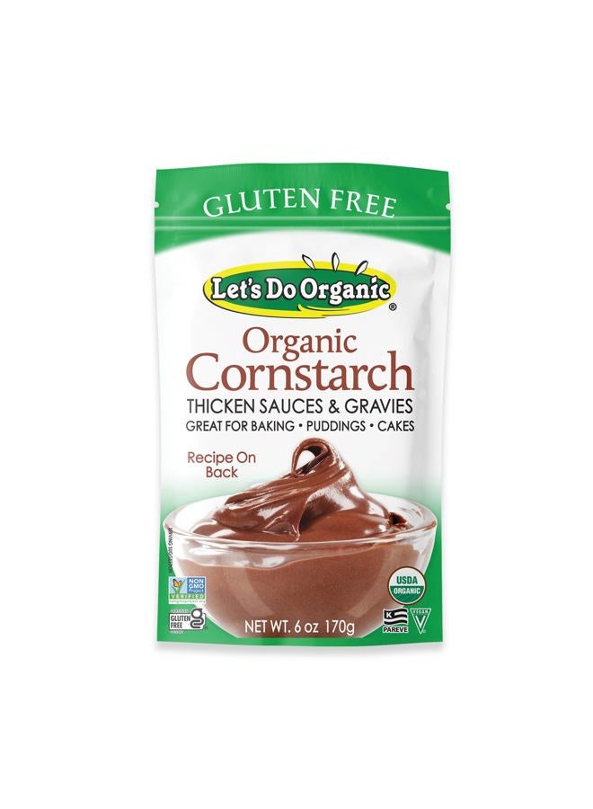 lets_do_organic Cornstarch - Corn Starch for Cooking, Corn Starch Organic, Corn Starch Powder, Non GMO Corn Starch Gluten Free - 6 Ounce (Pack of 6) - Image 1