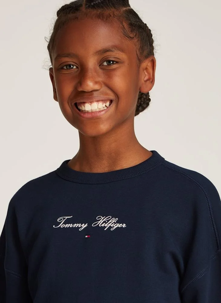 TOMMY HILFIGER Kids Essential Logo Crew Neck Sweatshirt