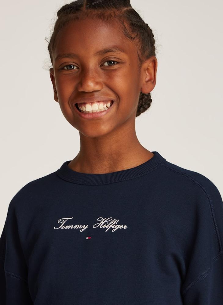 TOMMY HILFIGER - Kids Essential Logo Crew Neck Sweatshirt - Image 1