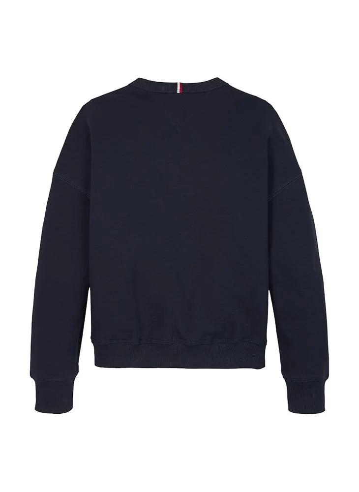 TOMMY HILFIGER Kids Essential Logo Crew Neck Sweatshirt