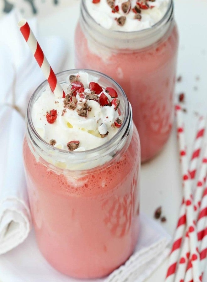 ALINK Biodegradable Red Paper Straws Bulk - 100 Dots/Stripes/Waves Straws for Beverage, Christmas, Holiday, Birthday, Wedding, Baby/Bridal Shower, Party and Decoration - Image 5