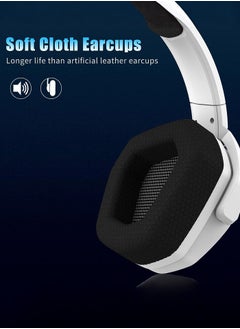 نوبو سماعة ألعاب G06، سماعات رأس لاسلكية للألعاب مع ميكروفون لأجهزة PS5 وPS4 والكمبيوتر الشخصي والتبديل، تصميم مريح، 2.4 جيجا هرتز لاسلكي + مشغلات بلوتوث 50 مم، أبيض  - Image 4