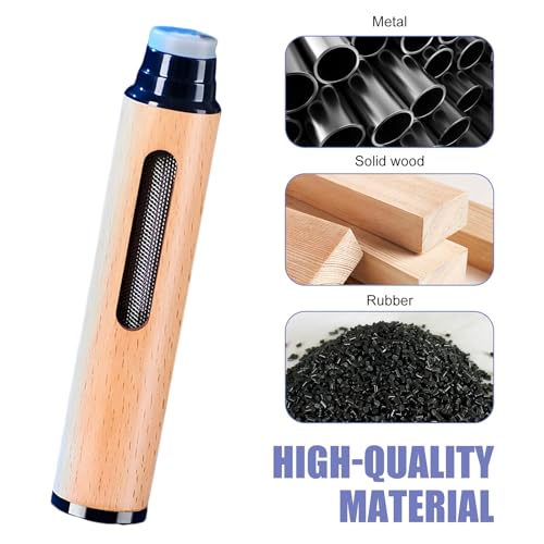 MOXRUQ 2 PCS Handmade Woode Portable Ashtrays, Anti-Ash Drop Car Ashtray with 5.2mm 6.8mm 7.8mm Cigarette Holders, Self-Storing Smoke Catcher, Universal for Car Home Office Tabletop Outside (Black) - Image 3