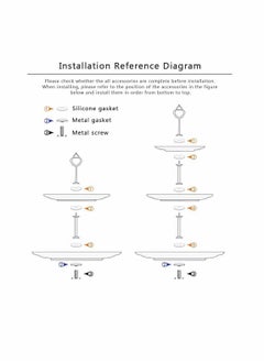 KASTWAVE KASTWAVE 5 Sets 3 Tier Cupcake Stand Hardware Handles, Vintage Tray Stand Center Holder Fitting with Screws and Flat Washers for Party Wedding Display Stand (Leaf Golden)  - Image 5