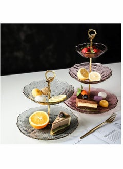 KASTWAVE KASTWAVE 5 Sets 3 Tier Cupcake Stand Hardware Handles, Vintage Tray Stand Center Holder Fitting with Screws and Flat Washers for Party Wedding Display Stand (Leaf Golden)  - Image 4