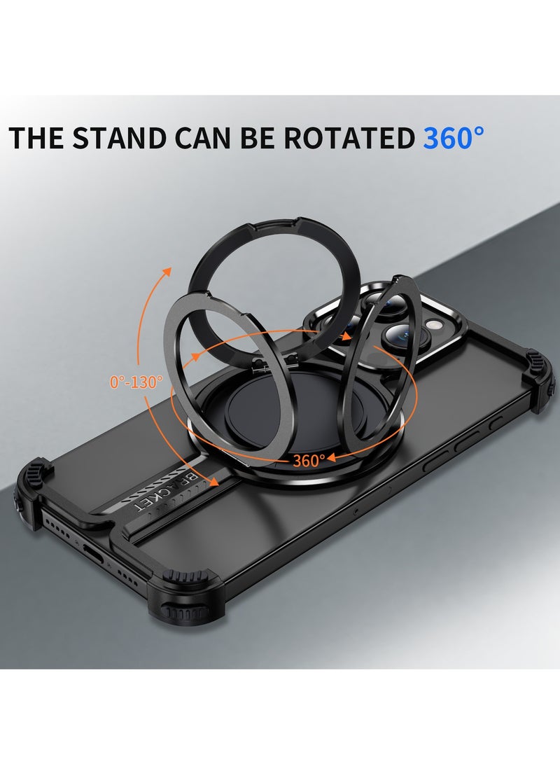 عام حافظة لجهاز iPhone 16 Pro Max/16 Pro/16 Plus/16 من صلابة خام التيتانيوم، حافظة تدعم الشحن اللاسلكي، تدعم عملية الشحن اللاسلكية - Image 3