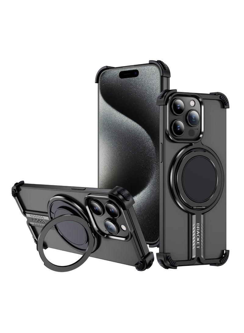 عام حافظة لجهاز iPhone 16 Pro Max/16 Pro/16 Plus/16 من صلابة خام التيتانيوم، حافظة تدعم الشحن اللاسلكي، تدعم عملية الشحن اللاسلكية - Image 1