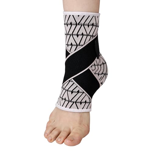 DR. FITZY Dr Fitzy Neuro Ankle Binder Cap for Pain Relief, 3d Compression Neuropathy Socks with Ankle Belt Band, Ortho Leg Ankle Support Women and Men, Orthopedic Foot Sleeve Brace with Anti Slip Grip (Pink, One Size) - Image 1