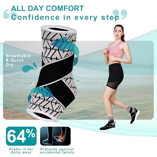 DR. FITZY Dr Fitzy Neuro Ankle Binder Cap for Pain Relief, 3d Compression Neuropathy Socks with Ankle Belt Band, Ortho Leg Ankle Support Women and Men, Orthopedic Foot Sleeve Brace with Anti Slip Grip (Pink, One Size) - Image 4