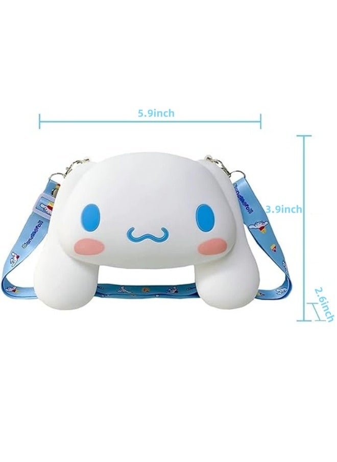 ILovhaprty Kuromi Silicone Bag Kawaii Cinnamoroll Crossbody Bag Cute Shoulder Bag, Coin bag, Anime Purse Wallet, Girls Birthday Gift lovely Girl Gift  - Image 2