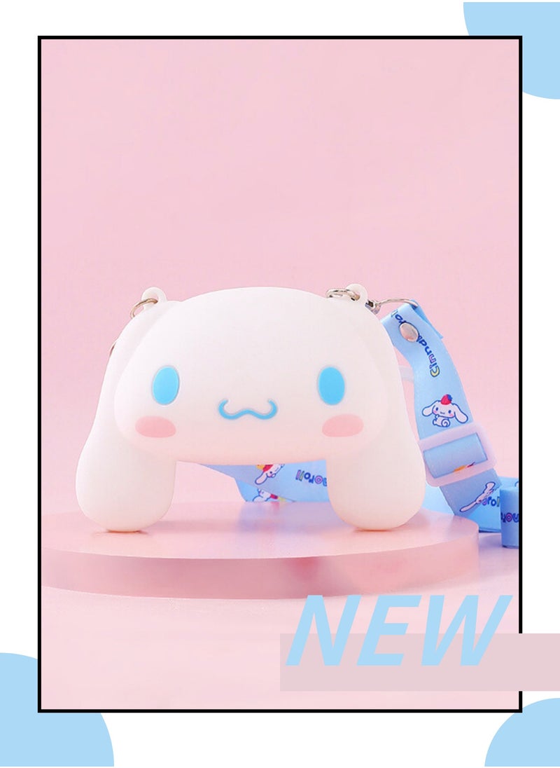 ILovhaprty Kuromi Silicone Bag Kawaii Cinnamoroll Crossbody Bag Cute Shoulder Bag, Coin bag, Anime Purse Wallet, Girls Birthday Gift lovely Girl Gift  - Image 1