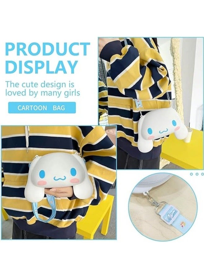 ILovhaprty Kuromi Silicone Bag Kawaii Cinnamoroll Crossbody Bag Cute Shoulder Bag, Coin bag, Anime Purse Wallet, Girls Birthday Gift lovely Girl Gift  - Image 4