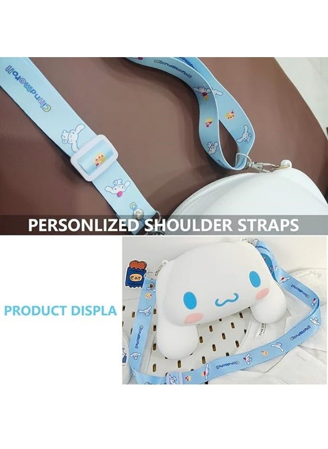 ILovhaprty - Kuromi Silicone Bag Kawaii Cinnamoroll Crossbody Bag Cute Shoulder Bag, Coin bag, Anime Purse Wallet, Girls Birthday Gift lovely Girl Gift - Image 1