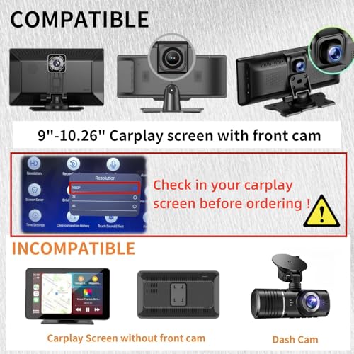 Epronic 4 Pin Backup Camera for Carplay Screen Monitor Support Mirror Image AHD 1080P Reverse Camera 2.5mm Jack to 4 Pin Front/Rear View Camera, 20ft Male Plug - Image 4