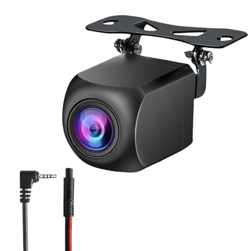 Epronic 4 Pin Backup Camera for Carplay Screen Monitor Support Mirror Image AHD 1080P Reverse Camera 2.5mm Jack to 4 Pin Front/Rear View Camera, 20ft Male Plug - Image 1
