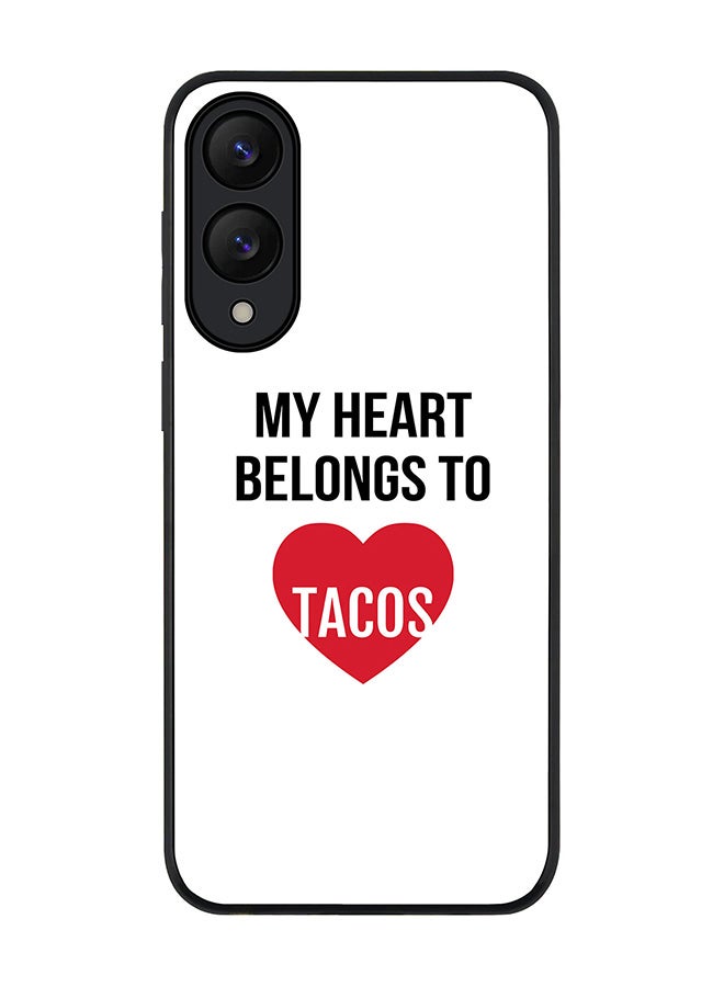 Stylizedd For Samsung Galaxy S25 Edge Case,Slim fit Camera Protection, Shockproof Thin Phone cover  - My heart belongs to tacos