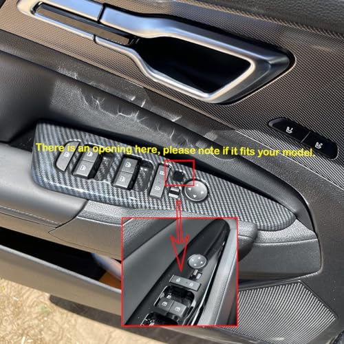 Kadore for 2023-2025 Kia Sportage Hybrid Carbon Fiber Style Interior Side Windows Lift Door Panel Frame Cover Trim LHD 6-pc - Image 4