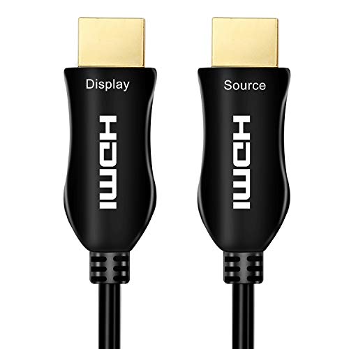 iBirdie 4K Fiber Optic HDMI Cable 50 Feet 16 Metre Work on Full 4K 60Hz HDR ARC HDCP 22 1440p 144Hz 18Gbps Active Unidirectional Cord Compatible for AppleTV Ps4 Xbox - Image 1