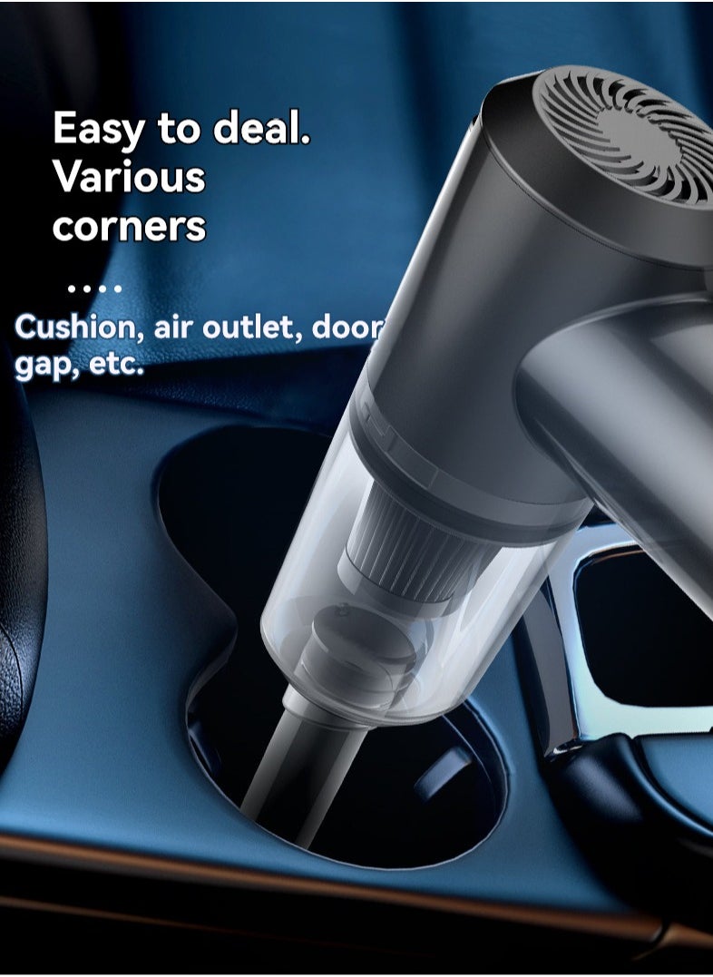 JEEJPV Car home dual-purpose vacuum cleaner wireless portable handheld super powerful vacuum cleaner with large suction power (white)  - Image 5