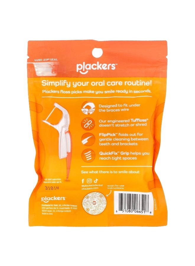 Plackers بلاكرز، أورثوبيك، خيوط تنظيف الأسنان، 36 قطعة - Image 2