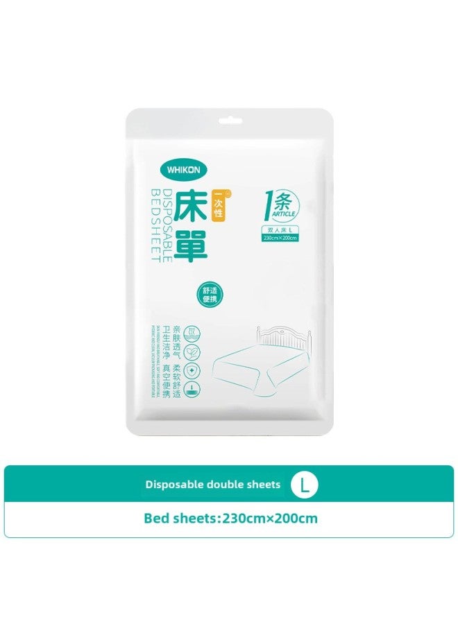 Disposable Bed Sheet Duvet Cover Towels Bath Towels Travel Single Double Suit Sleeping Bag Dirty Hotel Supplies-Color: Double Sheets 230cm*200cm - Image 1