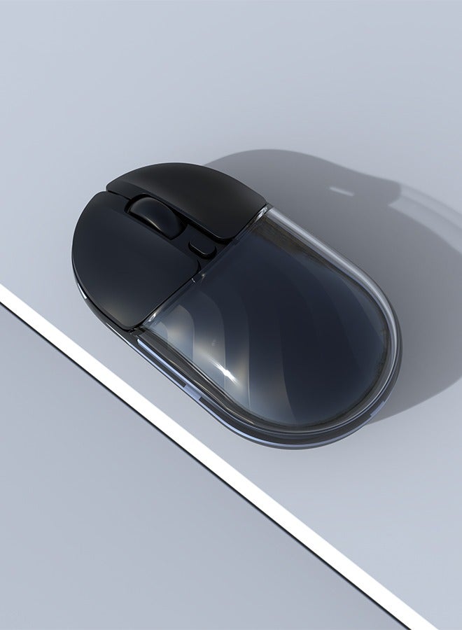 Wireless Bluetooth Gaming Mouse for Windows, Mac, IOS, Android, Dual Mode (Bluetooth 5.1 + USB 2.4Ghz) Mouse with USB Receiver, 800/1200/1600 DPI, Black