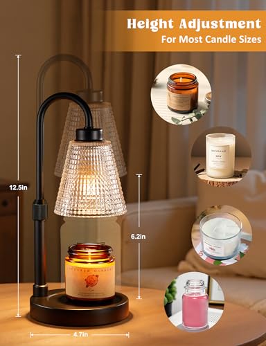 Innqoo Candle Warmer Lamp with Timer, Dimmable Candle Warmer for Jar Candles, Height Adjustable Wax Melts Warmer, Birthday Gifts for Women Mom, House Warming Gifts New Home Decor - Image 2