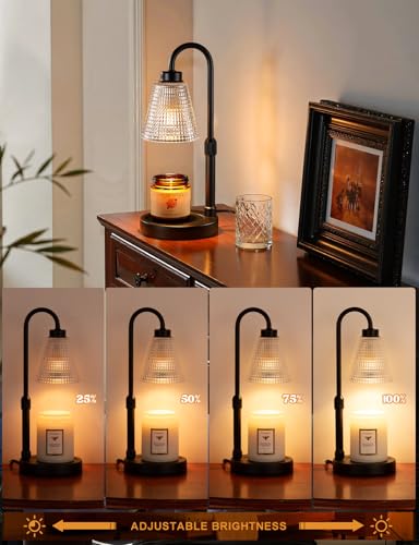 Innqoo Candle Warmer Lamp with Timer, Dimmable Candle Warmer for Jar Candles, Height Adjustable Wax Melts Warmer, Birthday Gifts for Women Mom, House Warming Gifts New Home Decor - Image 3