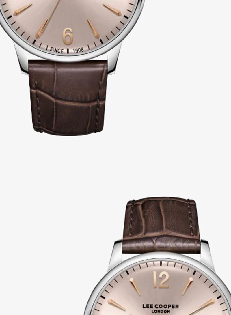 Lee Cooper brown Men's Leather 3H Watch LC08379.362 - 40 mm for Men | Best Price UAE
